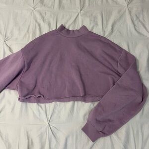 Lavender Cropped Women Top
